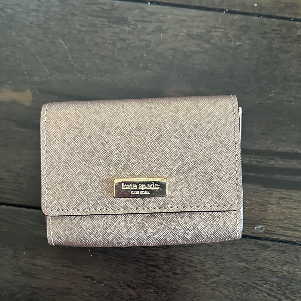 Kate Spade Gold Rose Card Holder